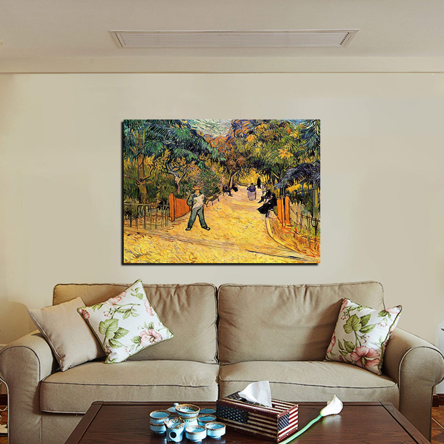 Entrance to the Public Park in Arles Canvas Art