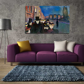 Evening on Karl Johan Street Canvas Art