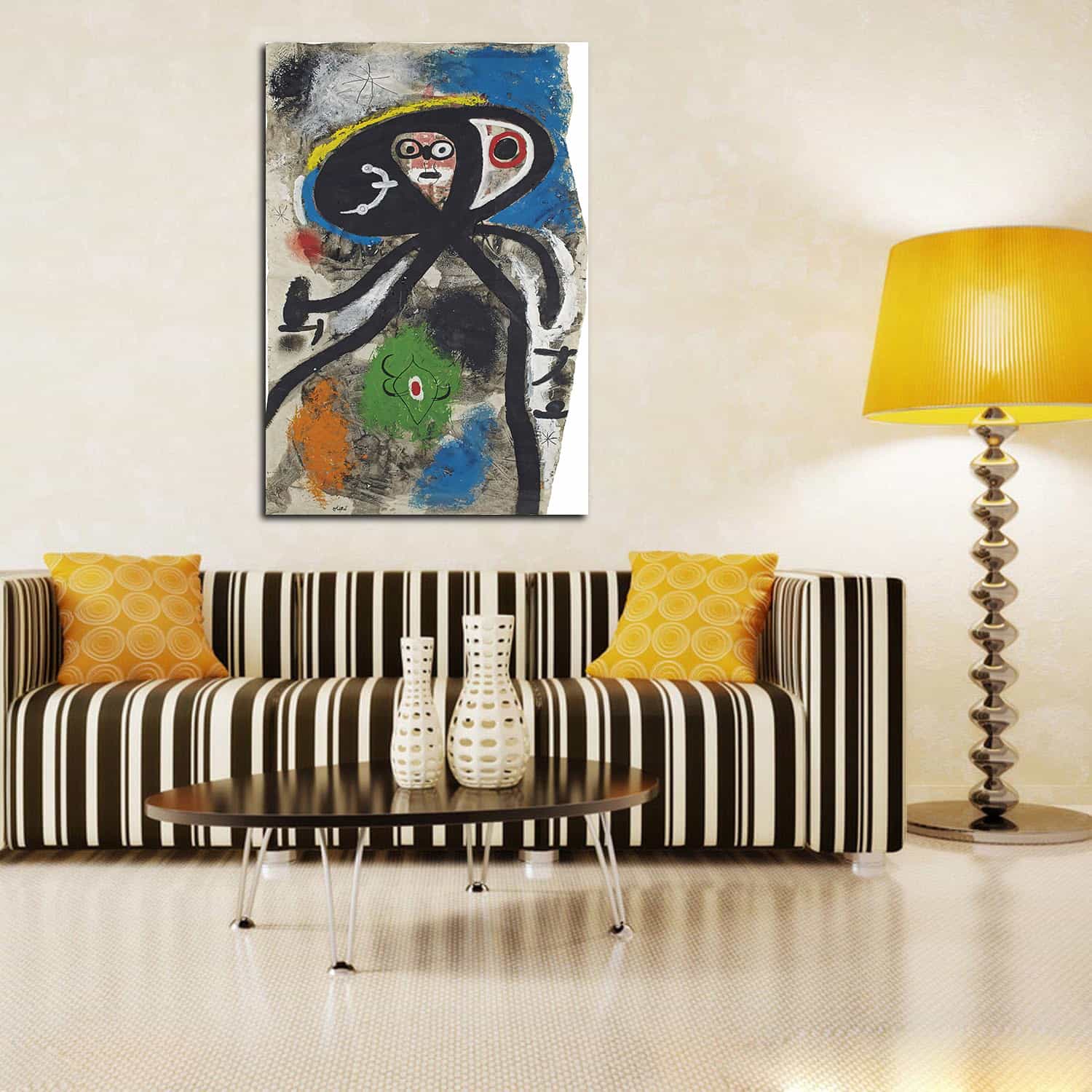 Women And Birds At Night Canvas Art