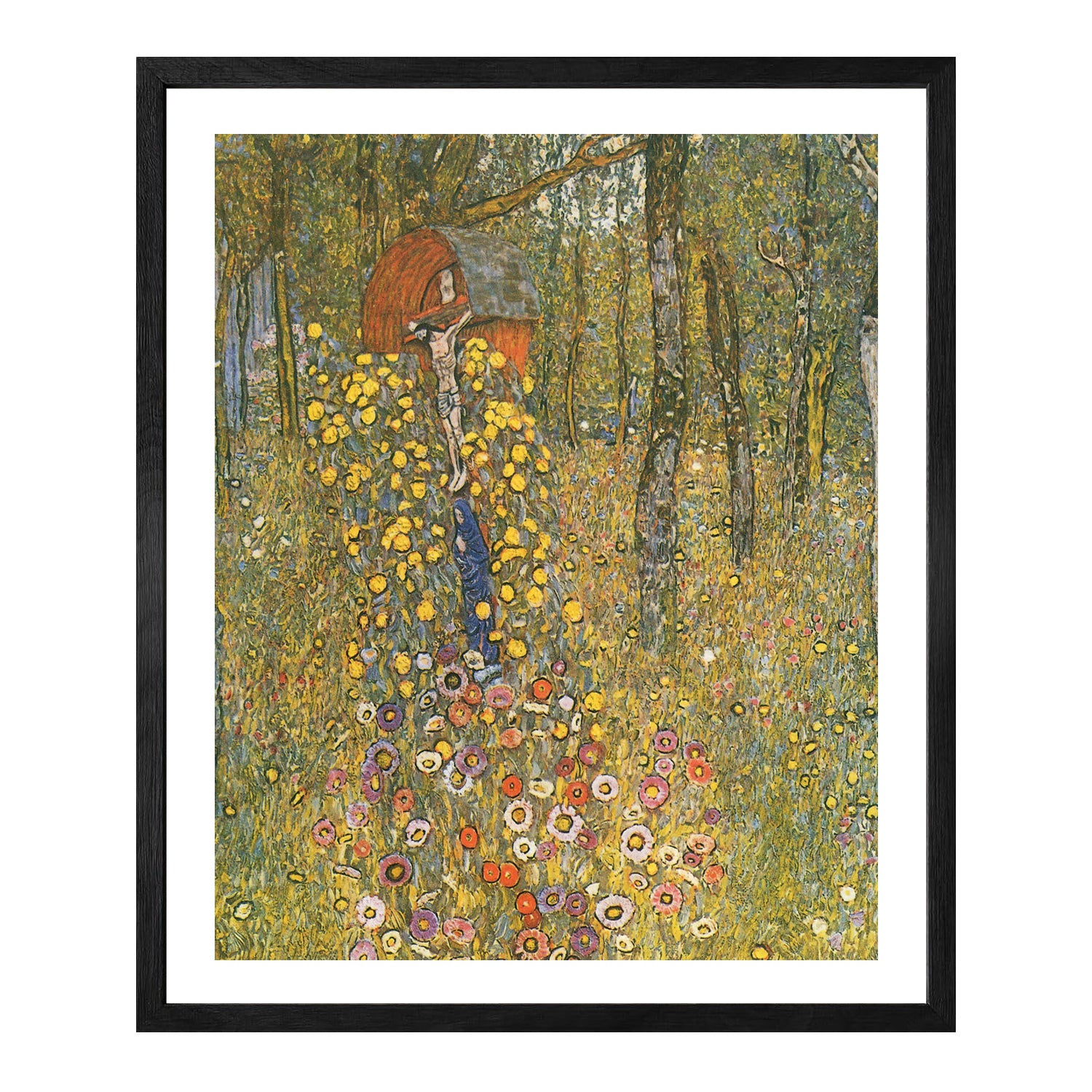 Gustav Klimt Wall Art Farm Garden With Crucifix Poster Framed Klimt Art