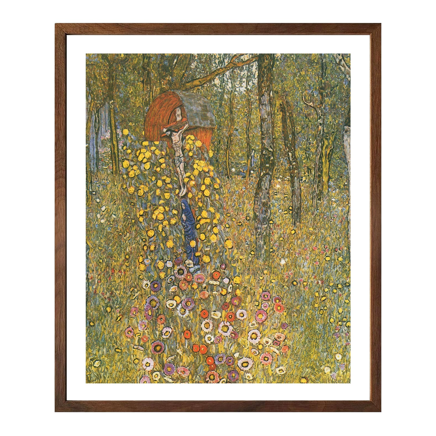 Gustav Klimt Wall Art Farm Garden With Crucifix Poster Framed Klimt Art