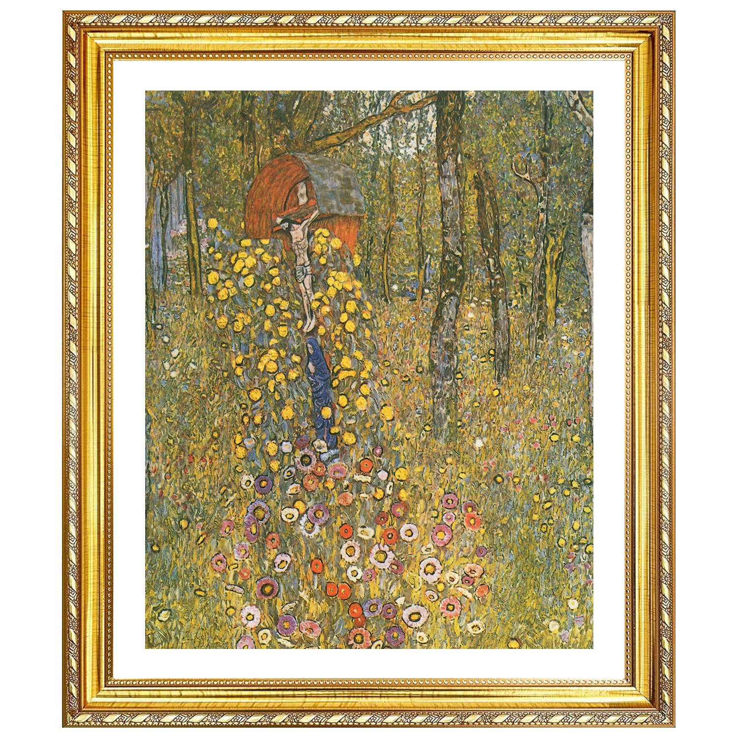 Gustav Klimt Wall Art Farm Garden With Crucifix Poster Framed Klimt Art