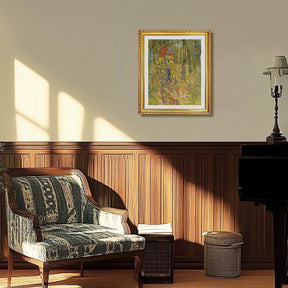 Gustav Klimt Wall Art Farm Garden With Crucifix Poster Framed Klimt Art