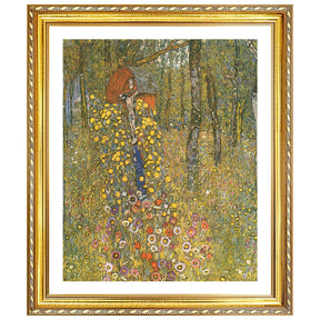 Gustav Klimt Wall Art Farm Garden With Crucifix Poster Framed Klimt Art