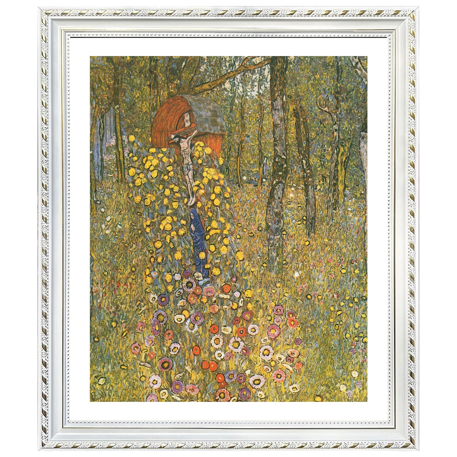 Gustav Klimt Wall Art Farm Garden With Crucifix Poster Framed Klimt Art