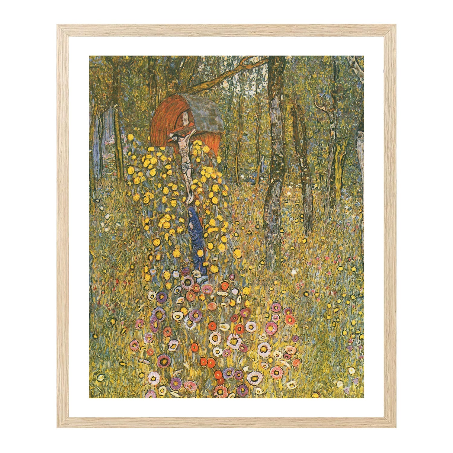 Gustav Klimt Wall Art Farm Garden With Crucifix Poster Framed Klimt Art