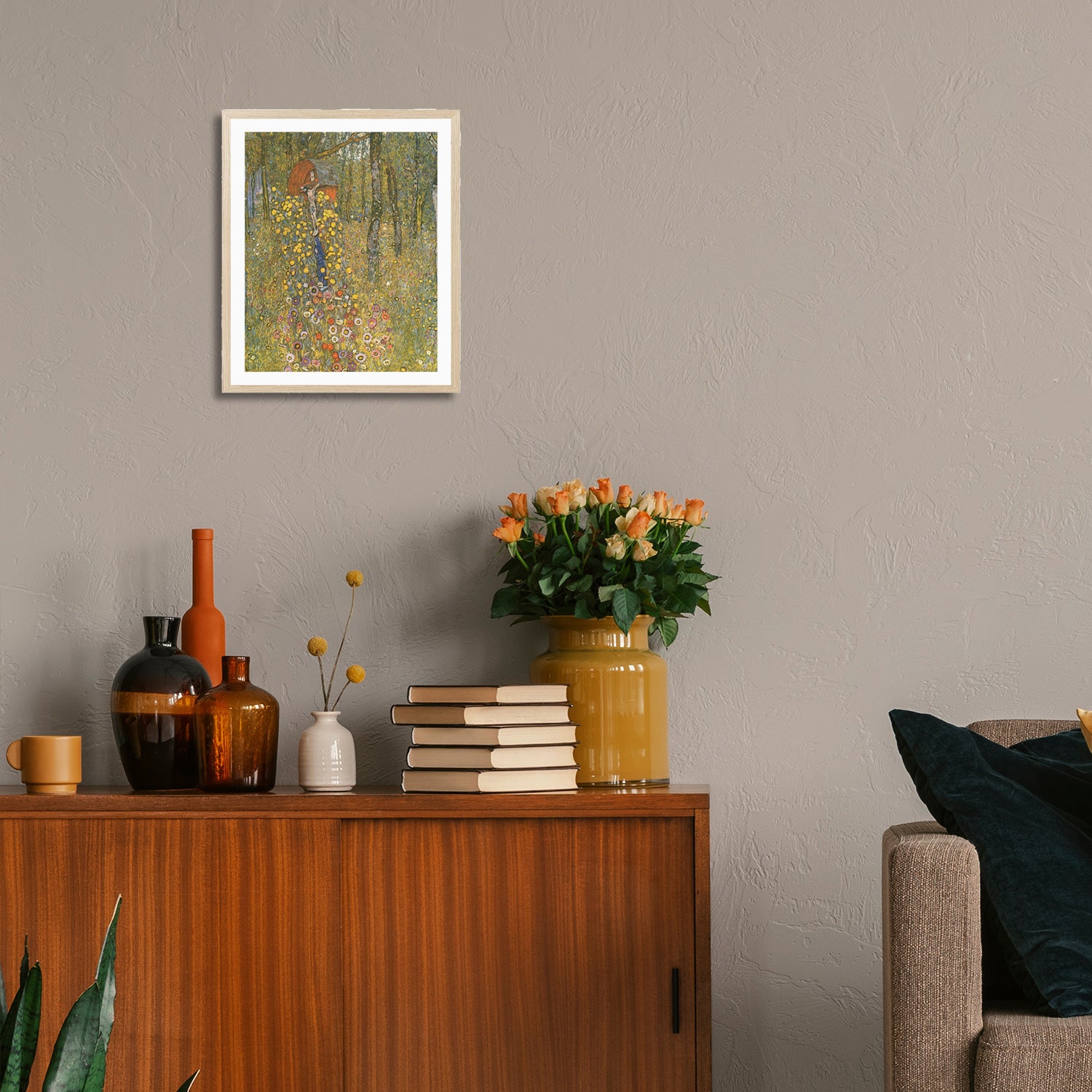 Gustav Klimt Wall Art Farm Garden With Crucifix Poster Framed Klimt Art