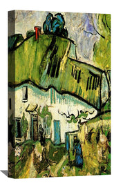 Farmhouse with Two Figures Canvas Art