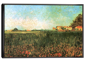 Farmhouses in a Wheat Field Near Arles Canvas Art