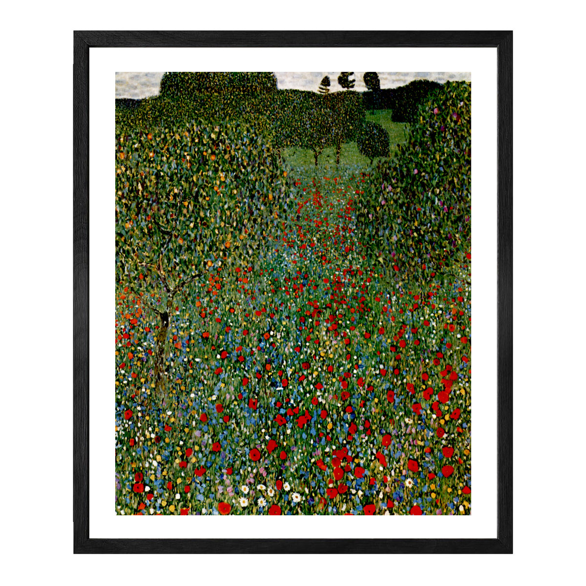 Gustav Klimt Wall Art Field Of Poppies Poster Framed Klimt Art