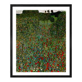 Gustav Klimt Wall Art Field Of Poppies Poster Framed Klimt Art