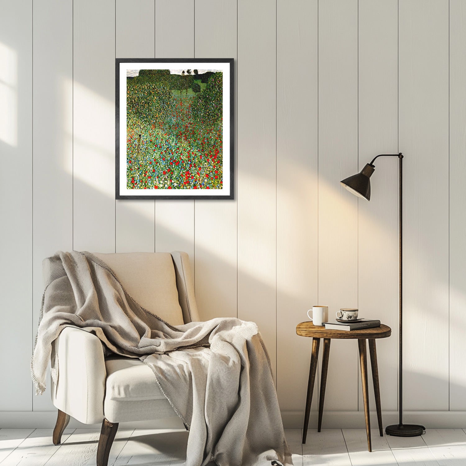 Gustav Klimt Wall Art Field Of Poppies Poster Framed Klimt Art