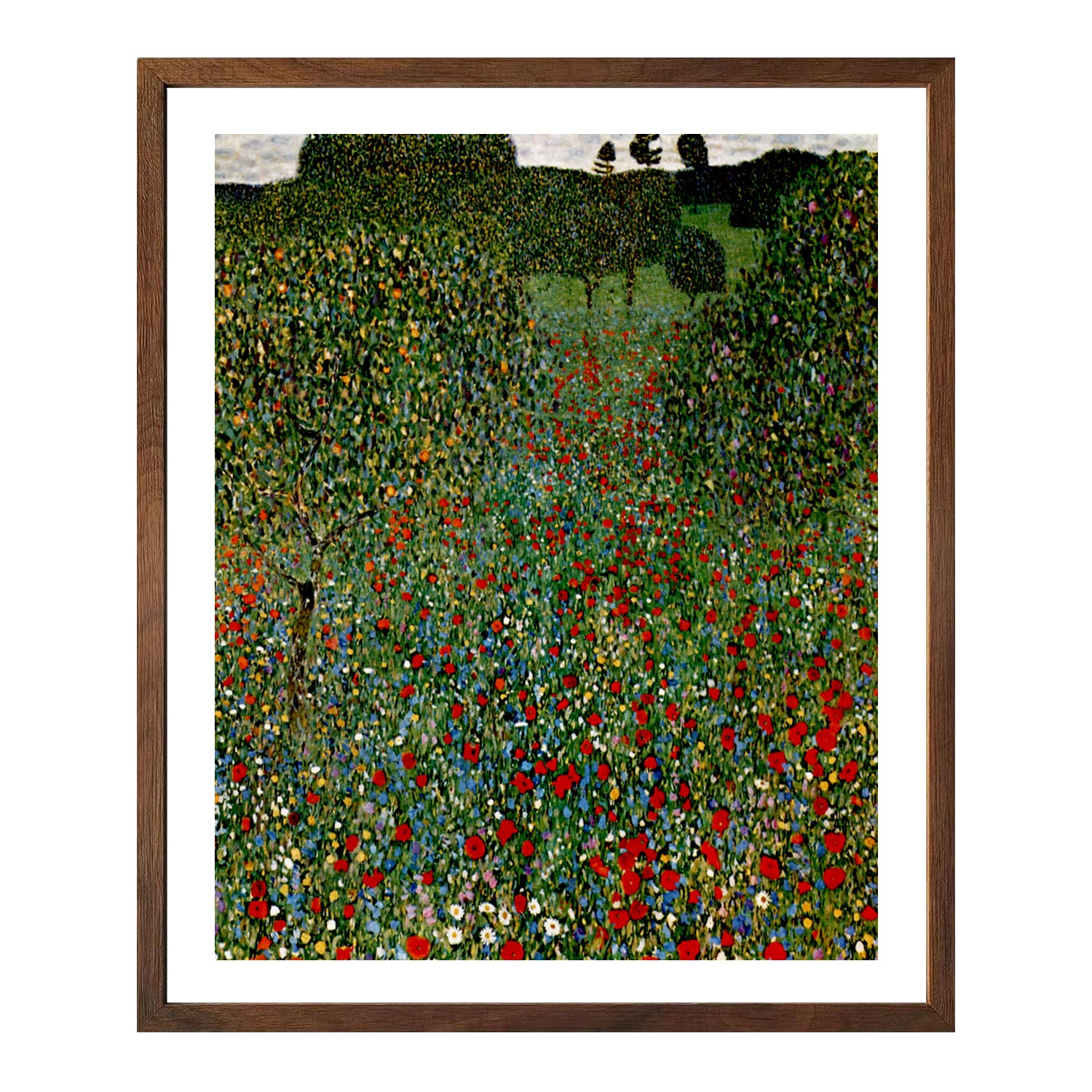 Gustav Klimt Wall Art Field Of Poppies Poster Framed Klimt Art