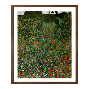 Gustav Klimt Wall Art Field Of Poppies Poster Framed Klimt Art