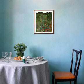 Gustav Klimt Wall Art Field Of Poppies Poster Framed Klimt Art