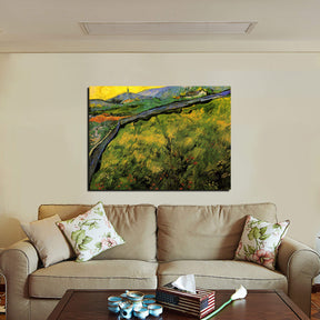 Field of Spring Wheat at Sunrise Canvas Art