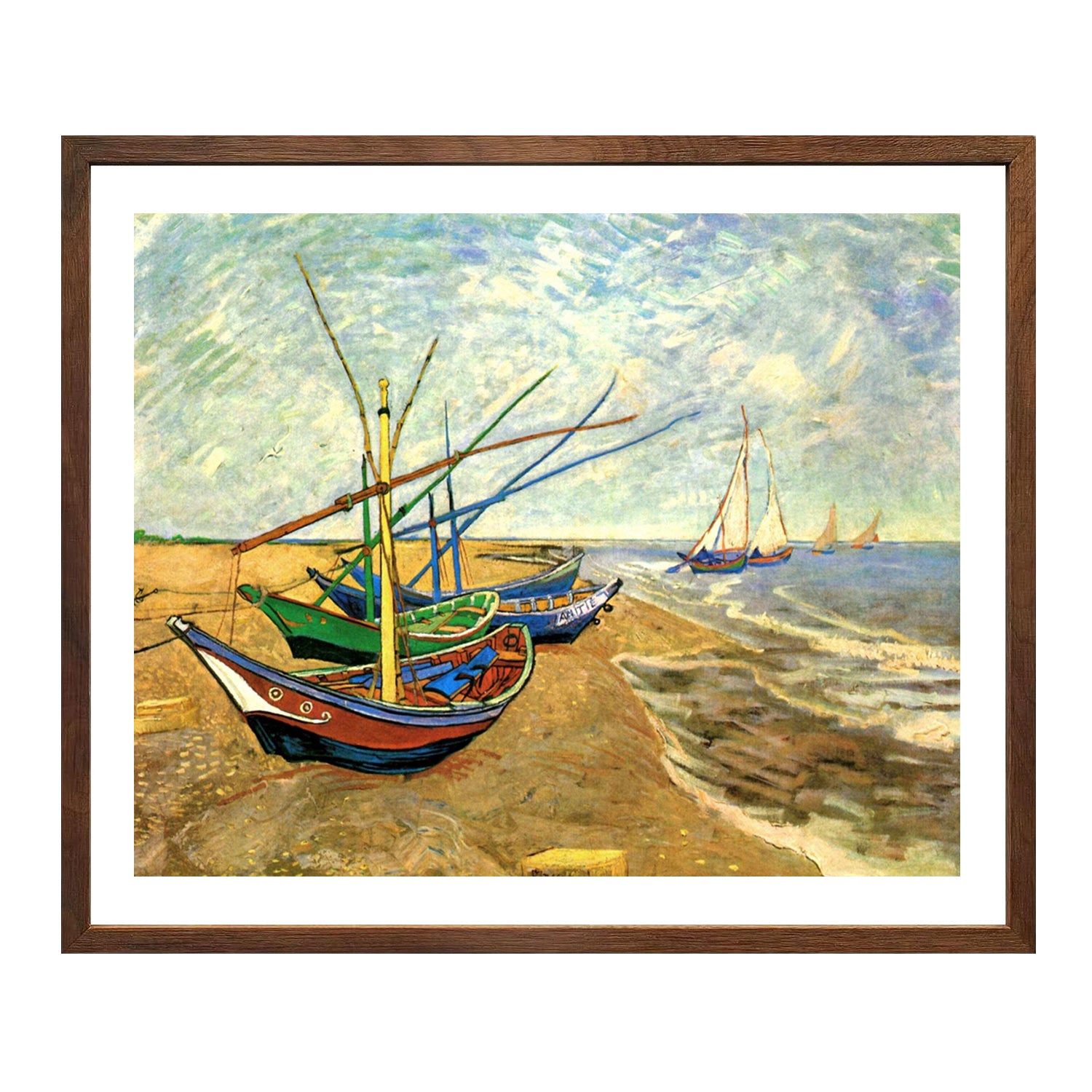 Vincent Van Gogh Fishing Boats Wall Art Van Gogh Poster