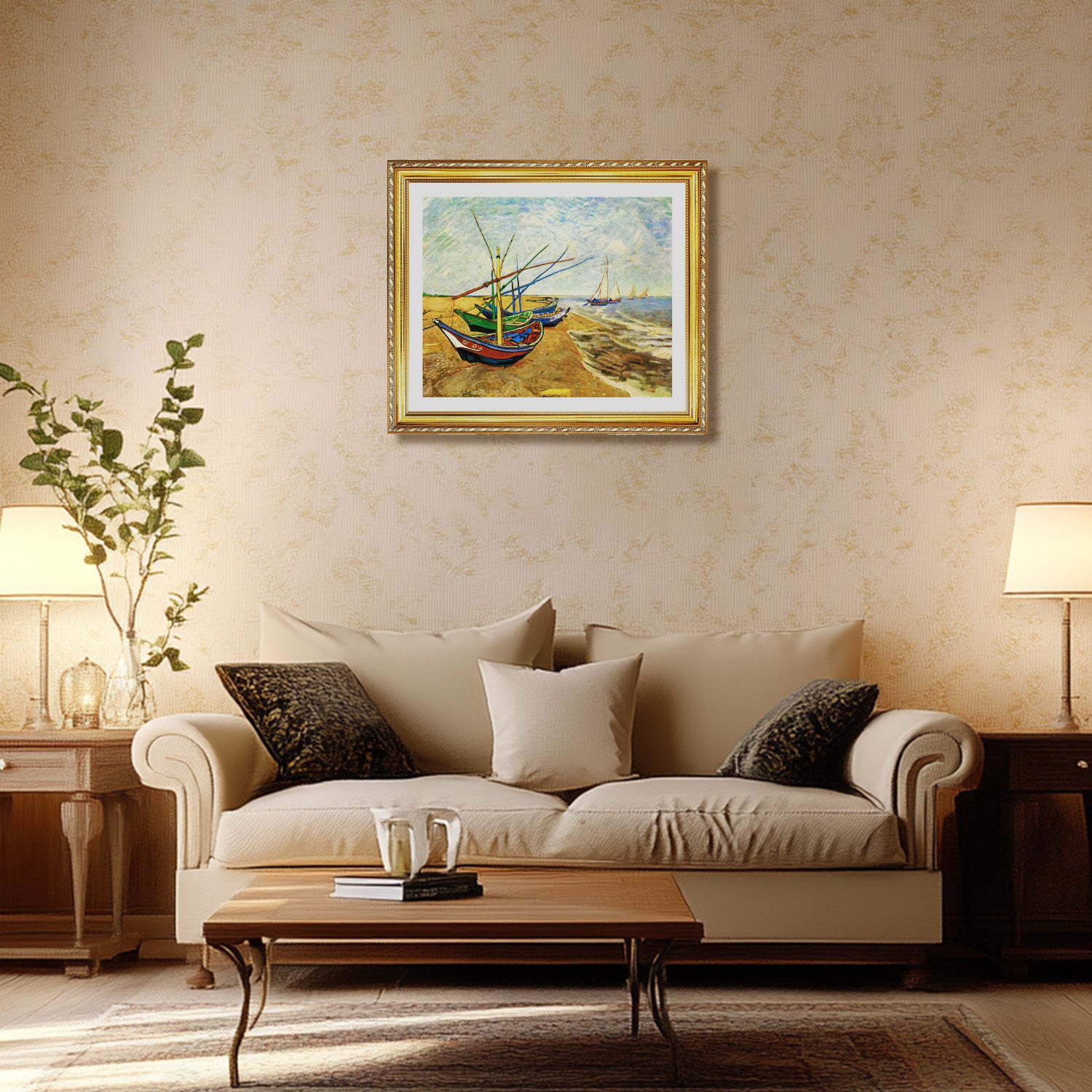 Vincent Van Gogh Fishing Boats Wall Art Van Gogh Poster