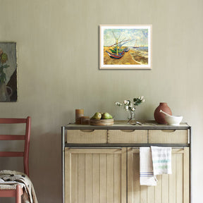 Vincent Van Gogh Fishing Boats Wall Art Van Gogh Poster