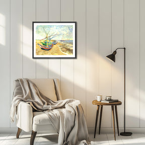 Vincent Van Gogh Fishing Boats Wall Art Van Gogh Poster