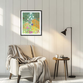Gustav Klimt Wall Art Flower Garden Poster Framed Klimt Art