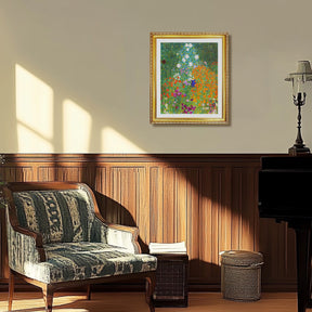 Gustav Klimt Wall Art Flower Garden Poster Framed Klimt Art