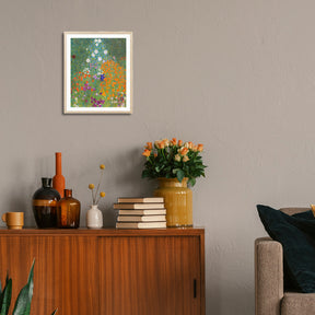 Gustav Klimt Wall Art Flower Garden Poster Framed Klimt Art