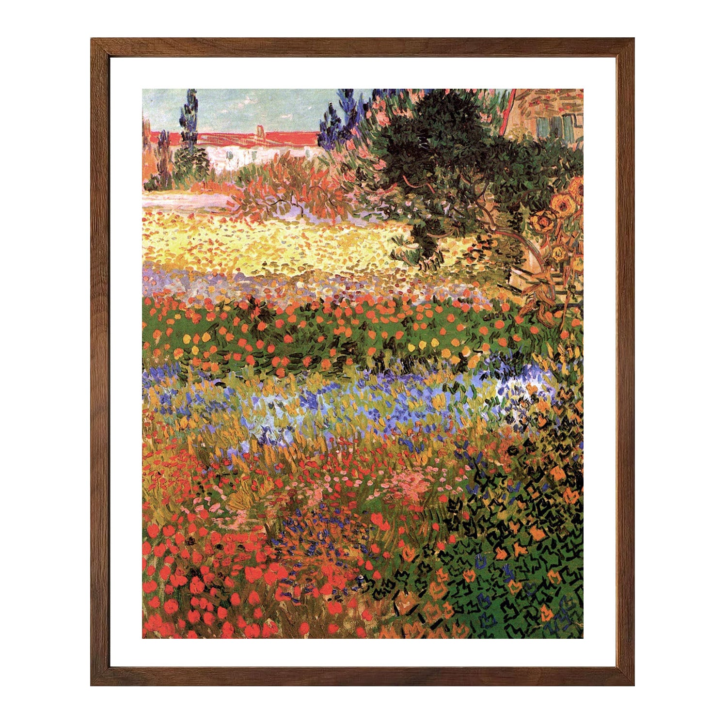 Vincent Van Gogh Flowering Garden Wall Art Van Gogh Poster