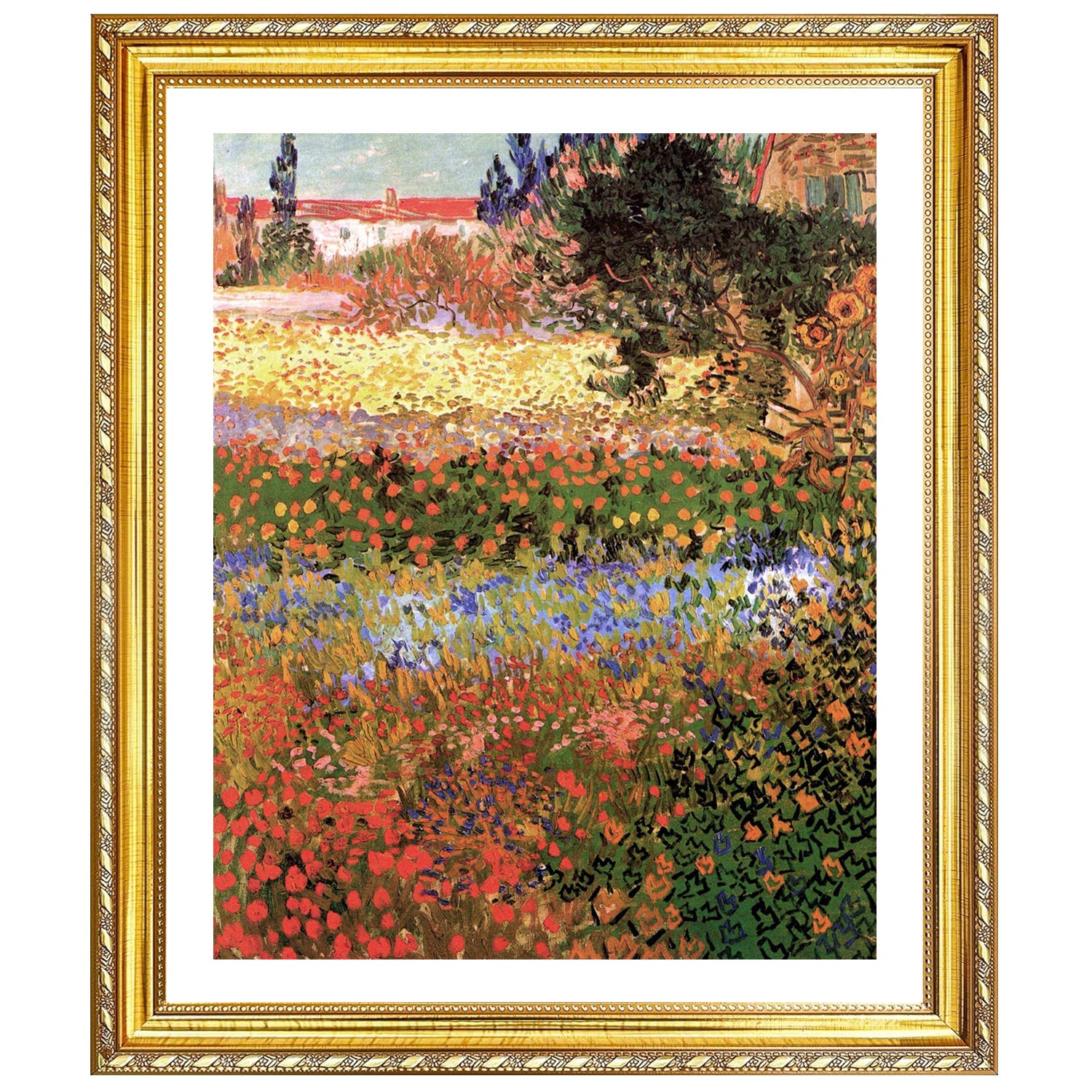 Vincent Van Gogh Flowering Garden Wall Art Van Gogh Poster