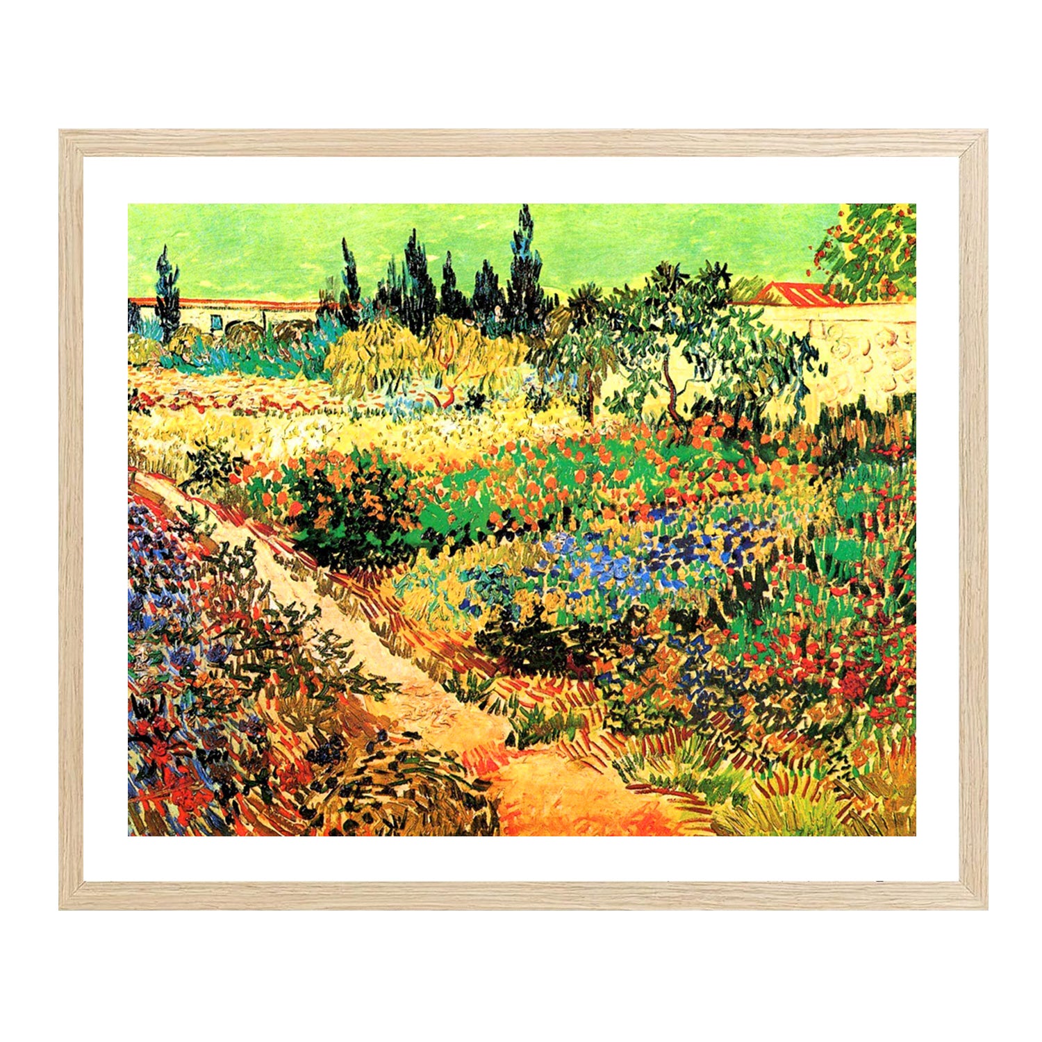 Vincent Van Gogh Flowering Garden Wall Art Van Gogh Poster