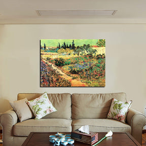 Flowering Garden with Path Canvas Art