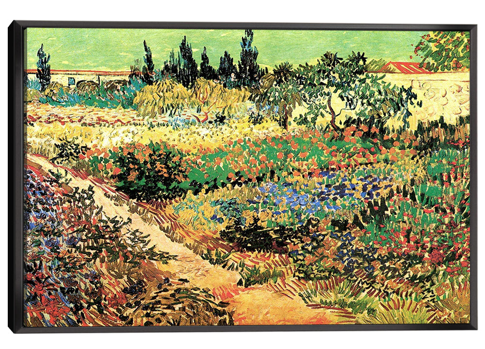 Flowering Garden with Path Canvas Art