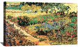Flowering Garden with Path Canvas Art