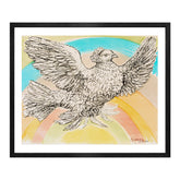 Pablo Picasso Wall Art Flying Dove Poster Framed Art