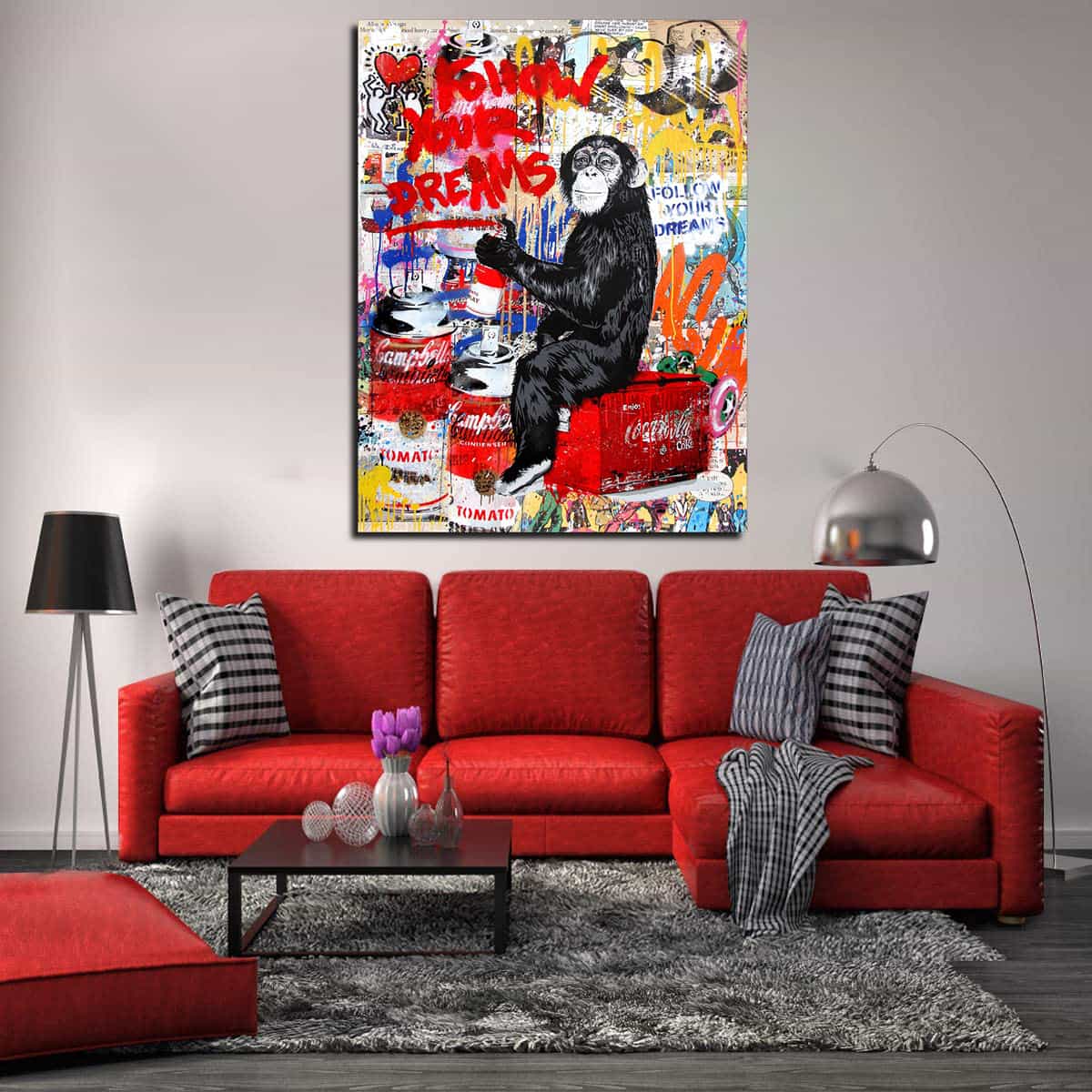 Follow Your Dream Monkey Canvas Art
