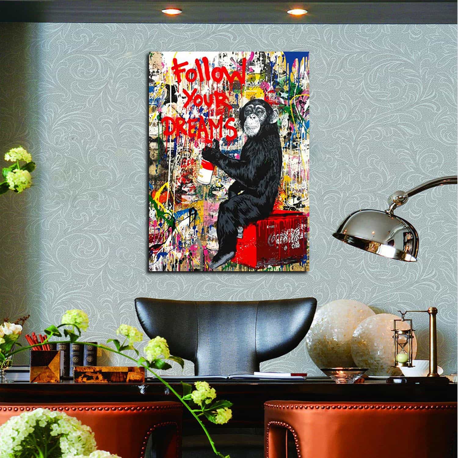 Follow Your Dream Monkey Canvas Art