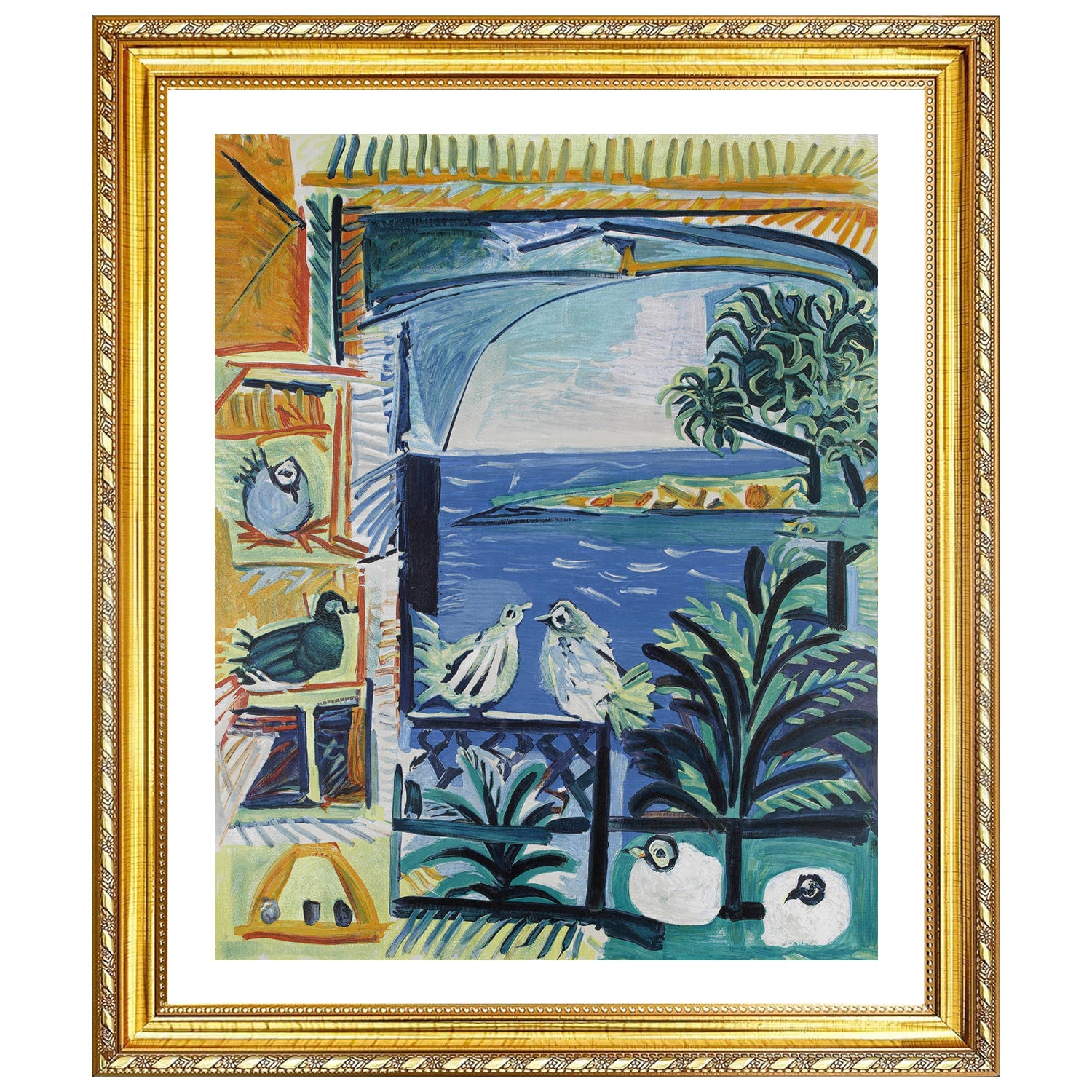 Pablo Picasso Wall Art French Riviera Poster Framed Art