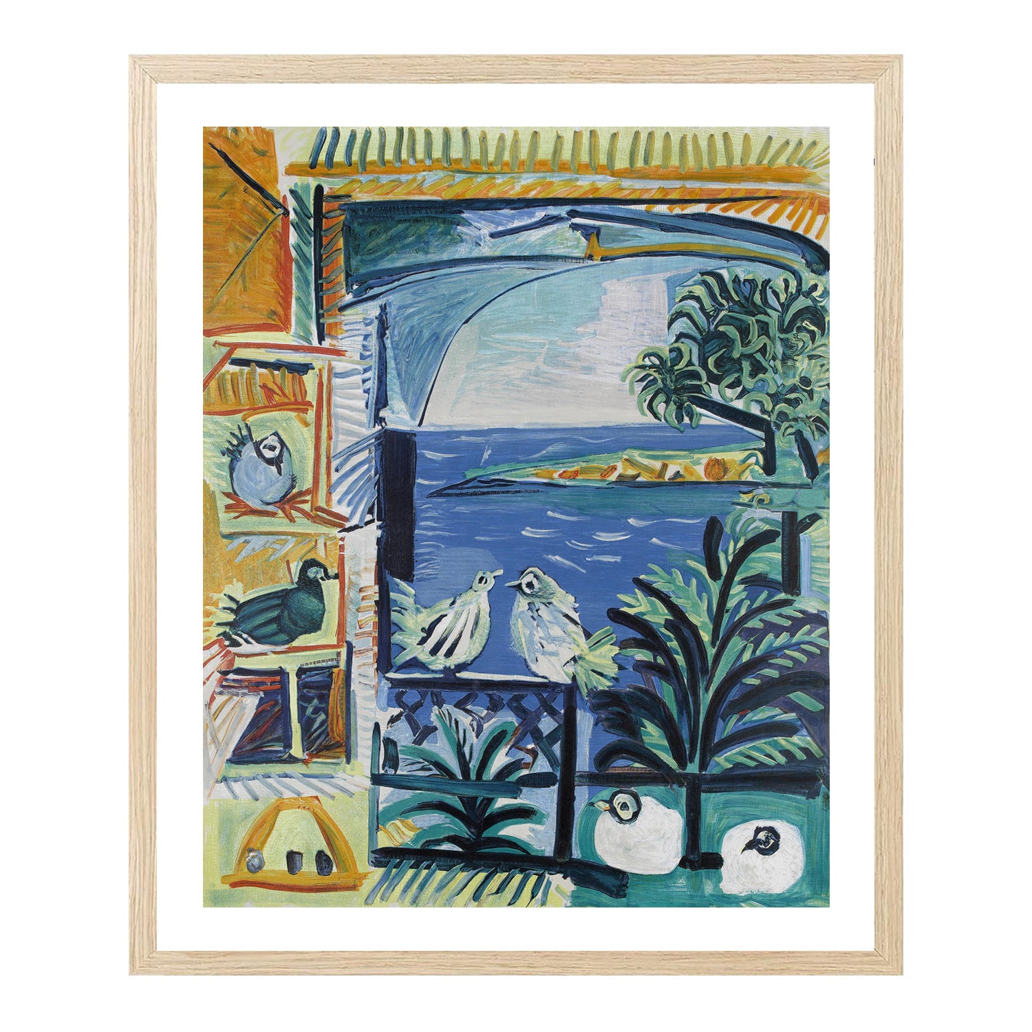 Pablo Picasso Wall Art French Riviera Poster Framed Art