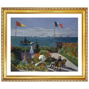 Claude Monet Wall Art Garden At Sainte Adresse Poster Framed