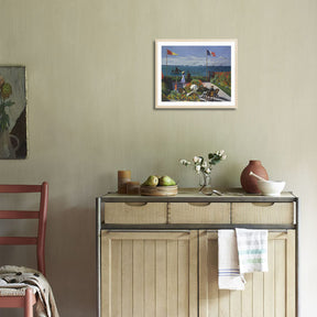 Claude Monet Wall Art Garden At Sainte Adresse Poster Framed