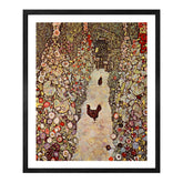 Gustav Klimt Wall Art Garden With Roosters Poster Framed Klimt Art