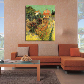 Garden Behind a House Canvas Art