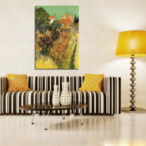 Garden Behind a House Canvas Art