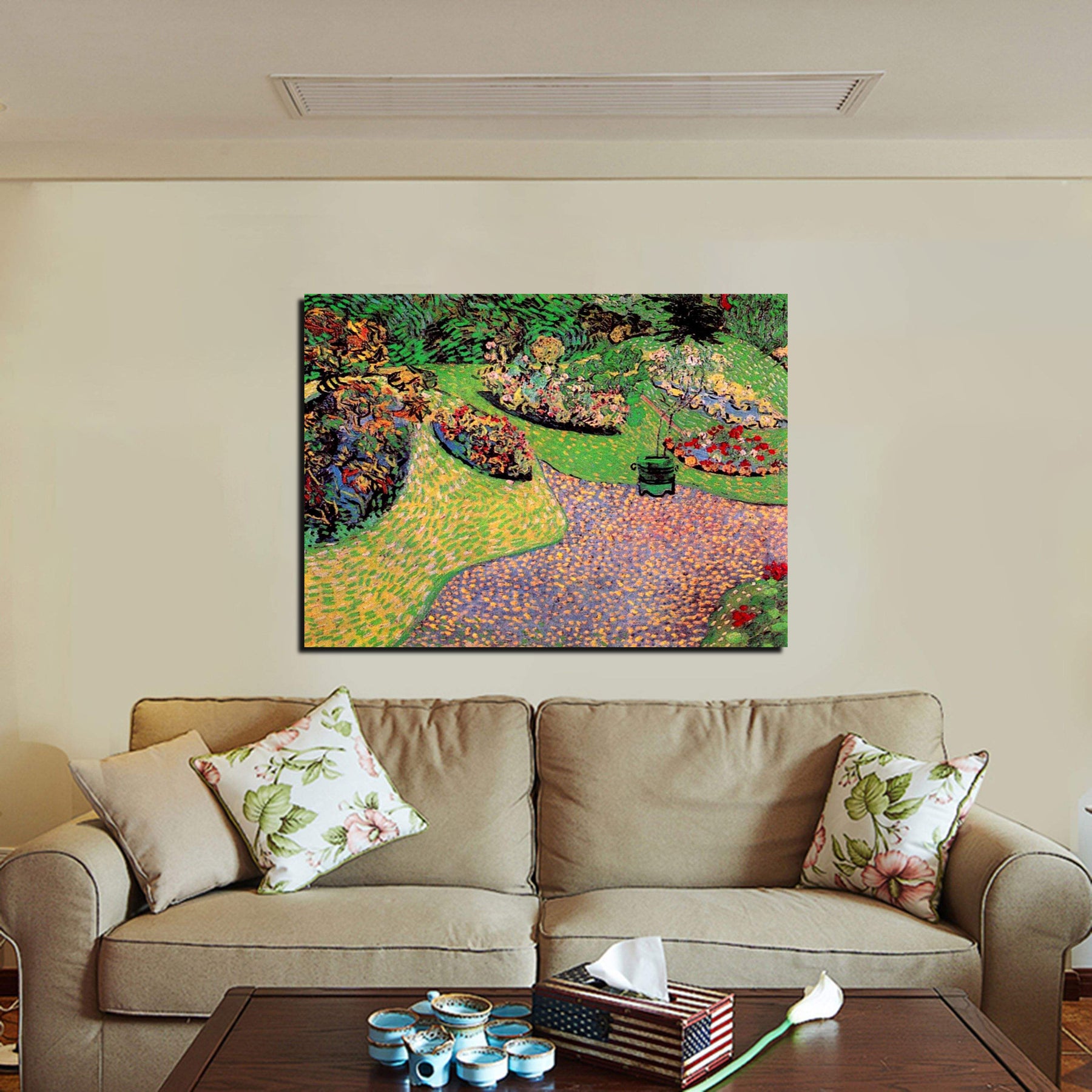 Garden in Auvers Canvas Art