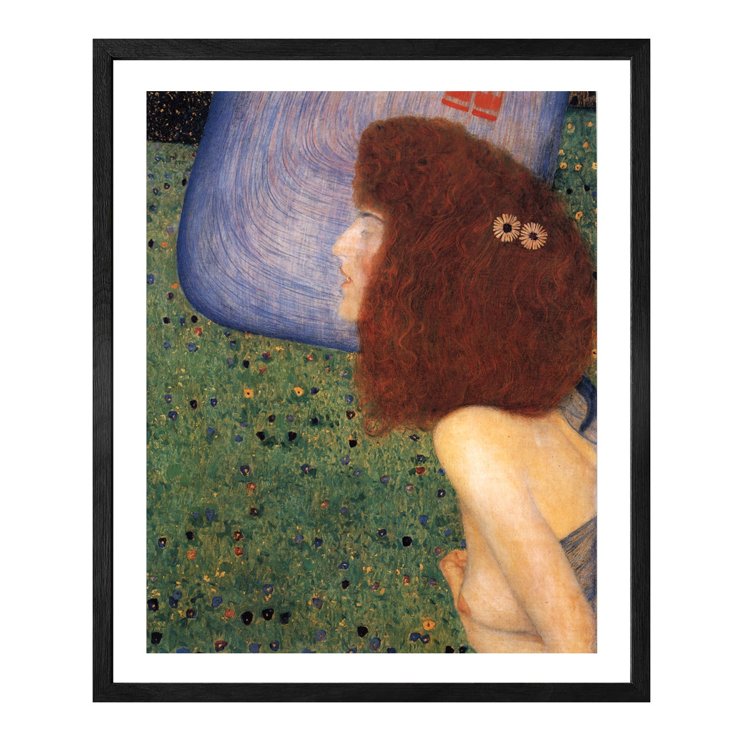 Gustav Klimt Wall Art Girl With Blue Veil Poster Framed Klimt Art