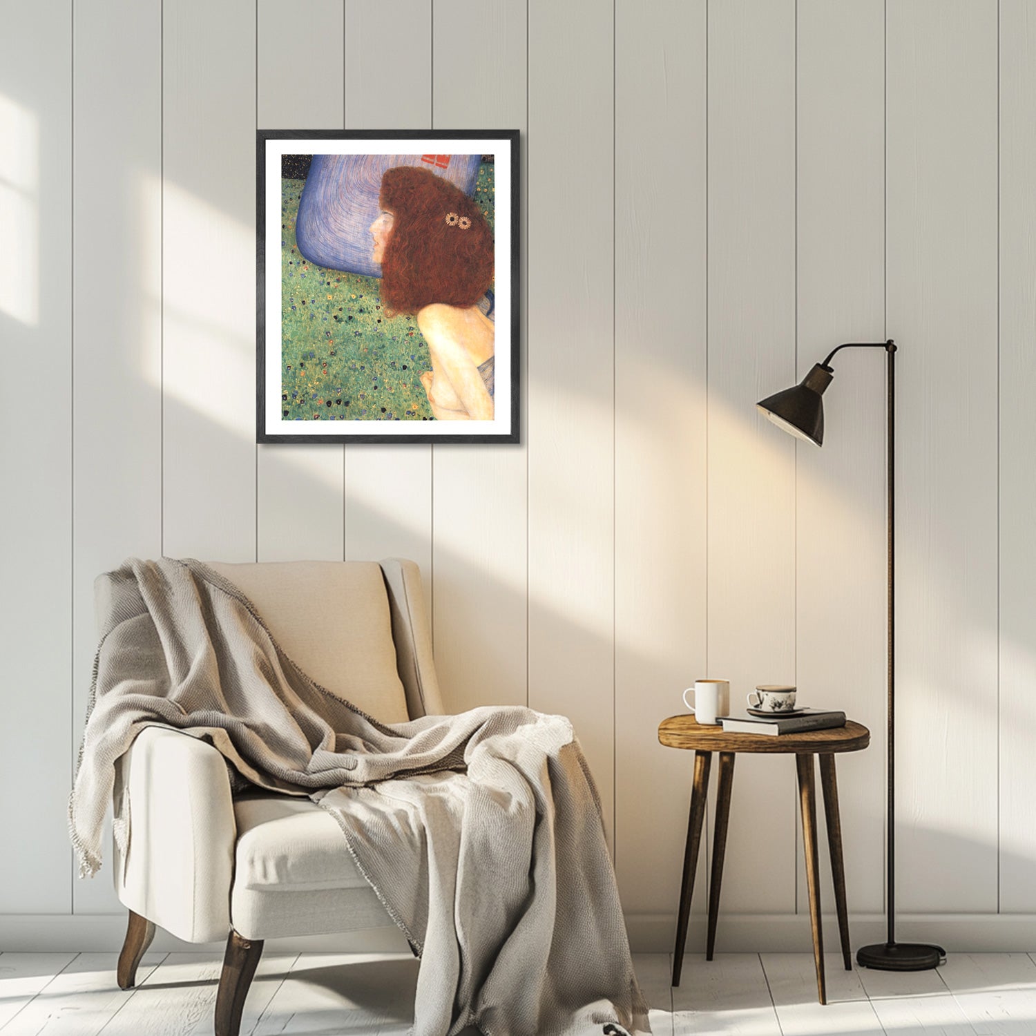 Gustav Klimt Wall Art Girl With Blue Veil Poster Framed Klimt Art