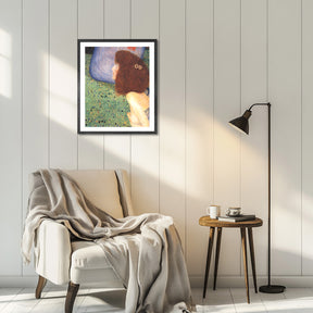 Gustav Klimt Wall Art Girl With Blue Veil Poster Framed Klimt Art