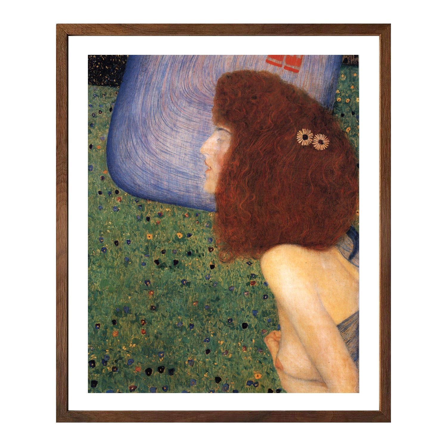 Gustav Klimt Wall Art Girl With Blue Veil Poster Framed Klimt Art