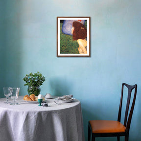 Gustav Klimt Wall Art Girl With Blue Veil Poster Framed Klimt Art