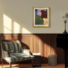 Gustav Klimt Wall Art Girl With Blue Veil Poster Framed Klimt Art